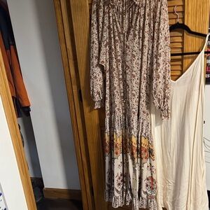 Free People Multicolor Floral Long Sleeve Dress